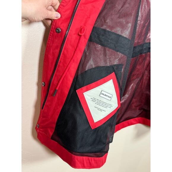 HUNTER Women's Red Adela Classic Waterproof Rain Jacket Plus Size XXL - Picture 12 of 14